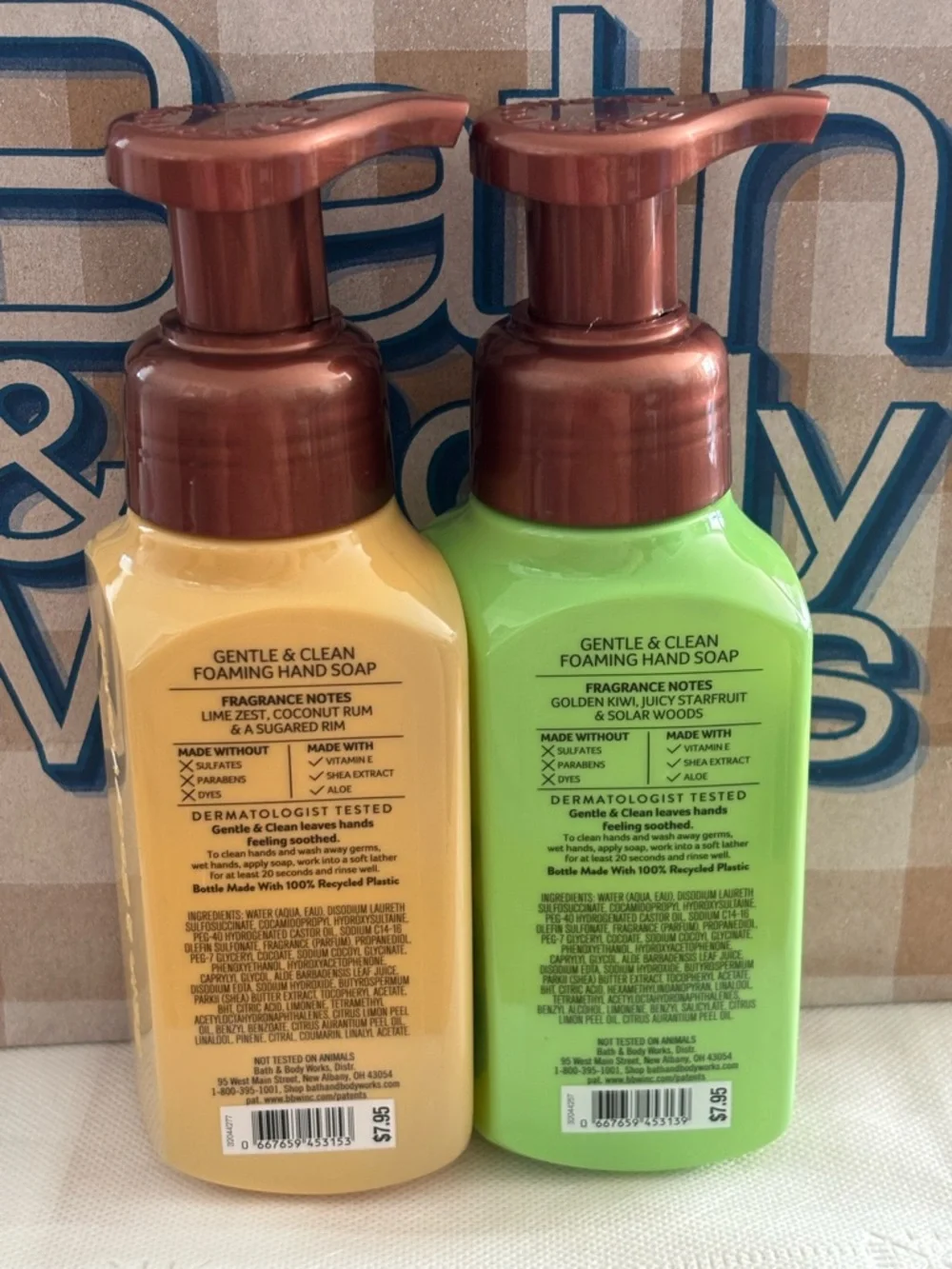 B&BW Sunset Citrus Margarita and Sweet Kiwi & Starfruit Foaming Hand Soaps - Picture 2 of 4